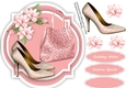 Lovely Pink shoes and Bag on a Shaped Mat 3