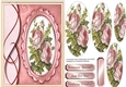 Beautiful Pink flower in a pink Frame , pyramid 
