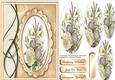 Beautiful Cream roses in a gold frame , Pyramid