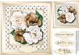 Beautiful Cream and Buff roses on a Lattace Mat 1