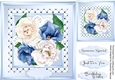 Beautiful Blue and Craem roses on a Lattace Mat 4 