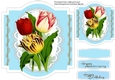 Beautifukl Tulips on a Shaped Bracket card