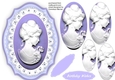 Beautiful Lilac Cameo on a lace mat , Pyramid