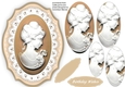 Beautiful Buff Cameo on lace Mat