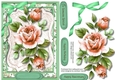 Beautiful Peach roses on a Bracket mat