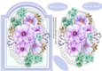 Beautiful Roses on a Lilac shaped Mat 2,