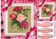 Beautiful Roses on lace with Double Bow