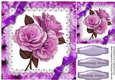 Beautiful lilac roses on lace with Double Bows