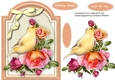 Beautiful Canery on pink roses  5