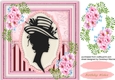 Beautiful Silhouette Lady and Roses 3