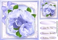 Beautiful Lilac roses on a Ornate Mat