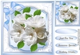 Beautiful White roses on a Ornate Mat