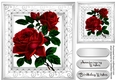 Beautiful Red Roses on Lattace Mat  3