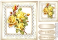 Beautiful Yellow roses on lattace mat  5