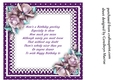 Incert with Verse and Lilac Roses