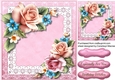 Beautiful Spring Roses and Scalloped Lace 
