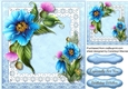 Beautiful Himalayan Poppies on scalloped lace
