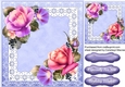 Beautiful Summer Roses on Scalloped lace