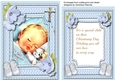 Beautiful Christening Card , Blue