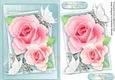 Beautiful pink roses and White Butterflys