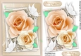 Beautiful Golden roses and White Butterflys
