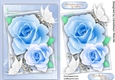 Beautiful Blue roses and white Butterflys