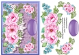 Beautiful Pink roses on Vintage Lace
