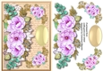 Beautiful Lilac Roses on Vintage Lace 
