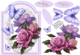 Beautiful Lilac roses and Butterflys
