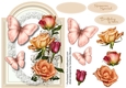 Beautiful Mixed roses and Pink Butterflys