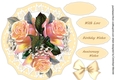 Beautiful Peach roses on Star lace 