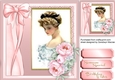 Beautiful Pink roses and Vintage Lady