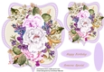 Beautiful Lilac roses on a Shaped Mat 3
