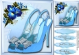 Stunning Shoes and Diamond Bow with Blue Iris 