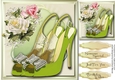 Stunning Shoes with Diamond Bow and Cream Roses