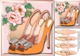 Stunning Shoes and Diamond Bow with Peach Roses