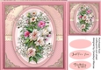 Beautiful Oval frame with Vintage Flowers