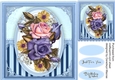 Beautiful Oval Frame and Blue Roses