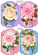 4 Beautiful Roses Toppers on Lace