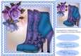 Beautiful Blue Boots and Roses 4,