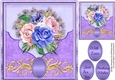Beautiful Lilac envelope card with Roses 