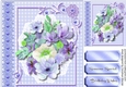 Beautiful painted roses on white lace 