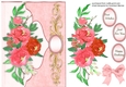 Beautiful Envelope card with Deep Pink roses