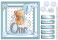 Babys 1st Birthday Bear Blue
