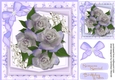 Beautiful Liac and White Roses with Babys Breath