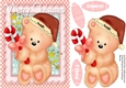 Lovely Christmas Baby Bear , Pink