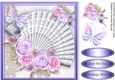 Beautiful White Fan and Roses