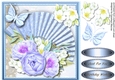 Beautiful Bblue Fan and Roses