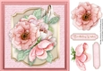 Beautiful Pink Watercoloured roses on a Script mat