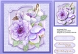 Beautiful Lilac Watercoloured roses on a Script mat 